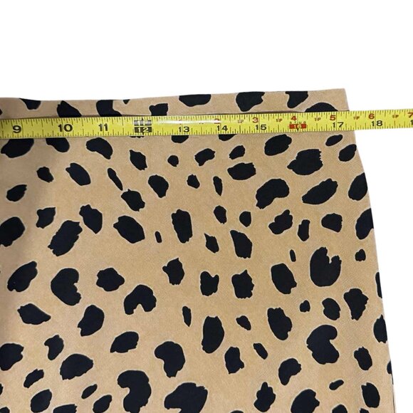 Rachel Zoe Leopard Print Midi Skirt | Fit and Flare | Stretch | Size 12 - Picture 4 of 5